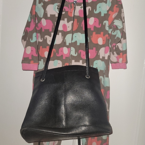 G.H. Bass & Co. Bags Bass Co Black Leather Duffleshoulder Purse